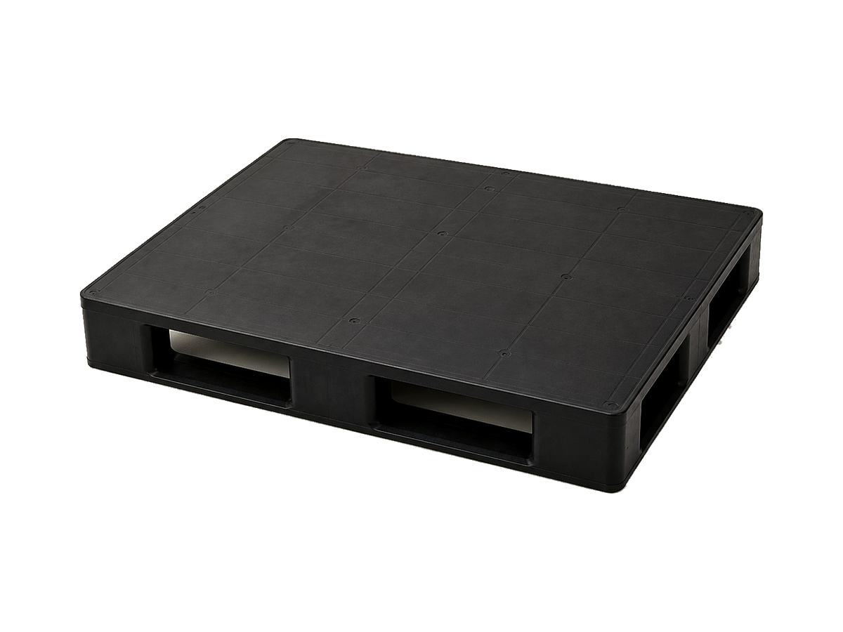 80x120x15cm Siyah Kapalı 13kg 3 Kızaklı HDPE